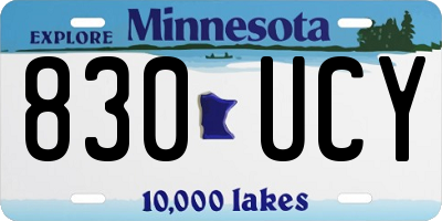 MN license plate 830UCY