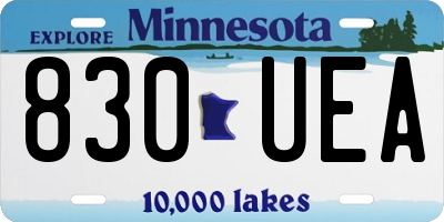 MN license plate 830UEA