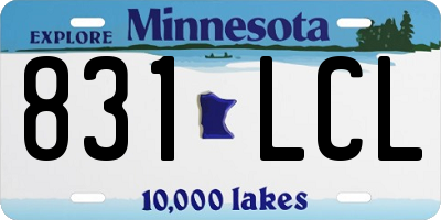 MN license plate 831LCL