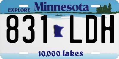 MN license plate 831LDH