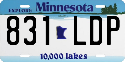 MN license plate 831LDP