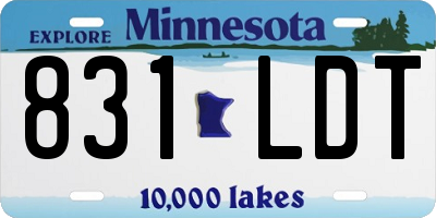 MN license plate 831LDT
