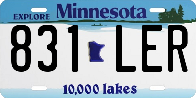 MN license plate 831LER