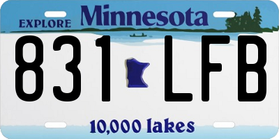 MN license plate 831LFB