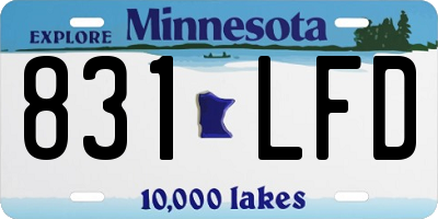 MN license plate 831LFD