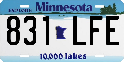 MN license plate 831LFE
