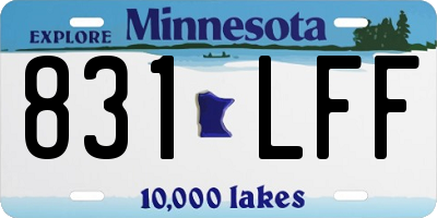 MN license plate 831LFF