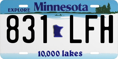 MN license plate 831LFH