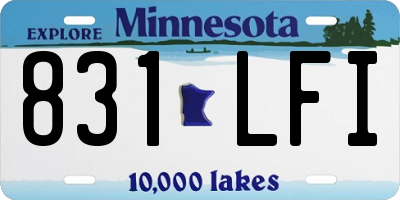 MN license plate 831LFI