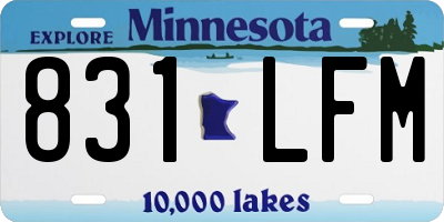 MN license plate 831LFM