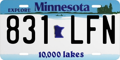 MN license plate 831LFN