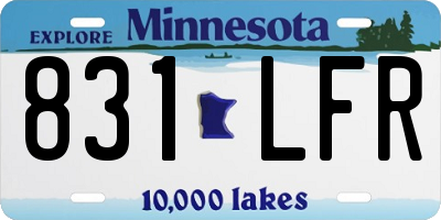 MN license plate 831LFR