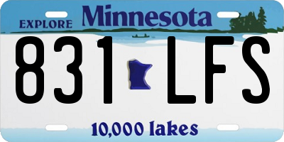 MN license plate 831LFS