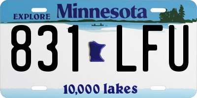 MN license plate 831LFU
