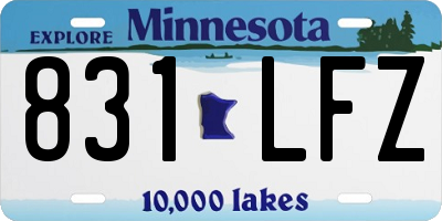 MN license plate 831LFZ