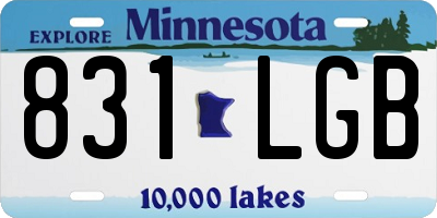 MN license plate 831LGB