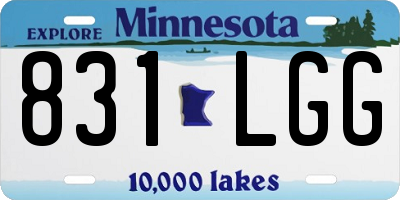 MN license plate 831LGG