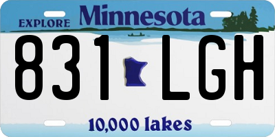 MN license plate 831LGH