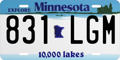 MN license plate 831LGM