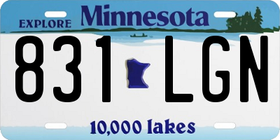 MN license plate 831LGN