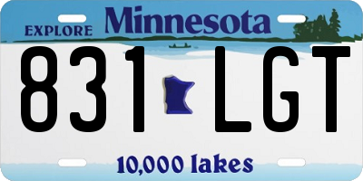 MN license plate 831LGT