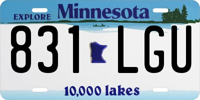 MN license plate 831LGU
