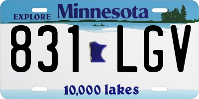 MN license plate 831LGV
