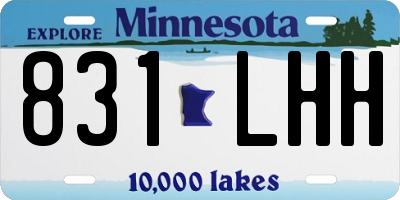 MN license plate 831LHH
