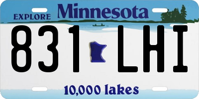 MN license plate 831LHI