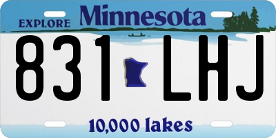 MN license plate 831LHJ
