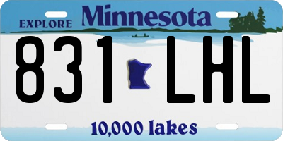 MN license plate 831LHL