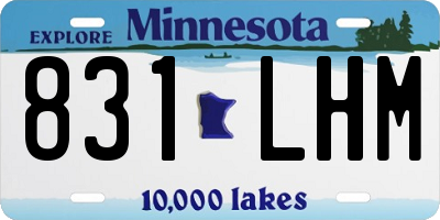 MN license plate 831LHM