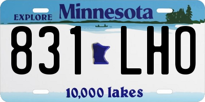 MN license plate 831LHO