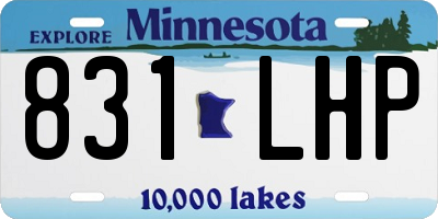 MN license plate 831LHP