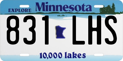 MN license plate 831LHS