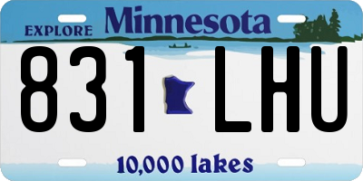 MN license plate 831LHU