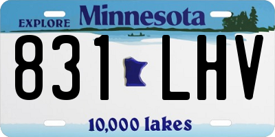 MN license plate 831LHV