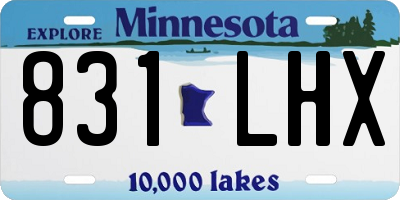 MN license plate 831LHX