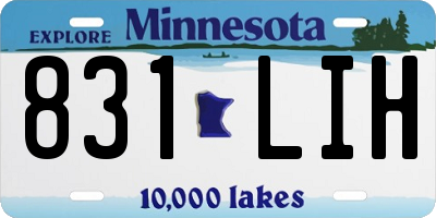 MN license plate 831LIH
