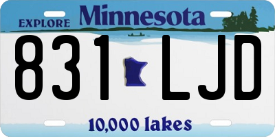 MN license plate 831LJD
