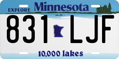 MN license plate 831LJF