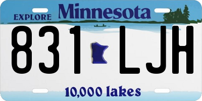 MN license plate 831LJH