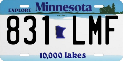 MN license plate 831LMF