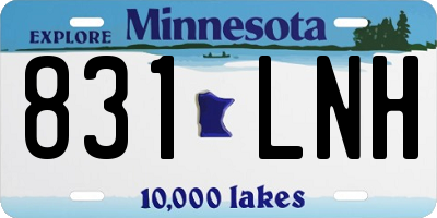 MN license plate 831LNH