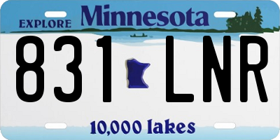 MN license plate 831LNR