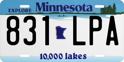 MN license plate 831LPA