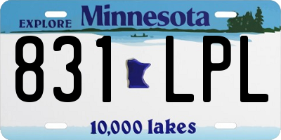 MN license plate 831LPL