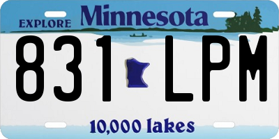 MN license plate 831LPM