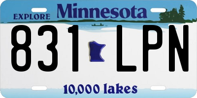 MN license plate 831LPN