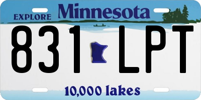 MN license plate 831LPT